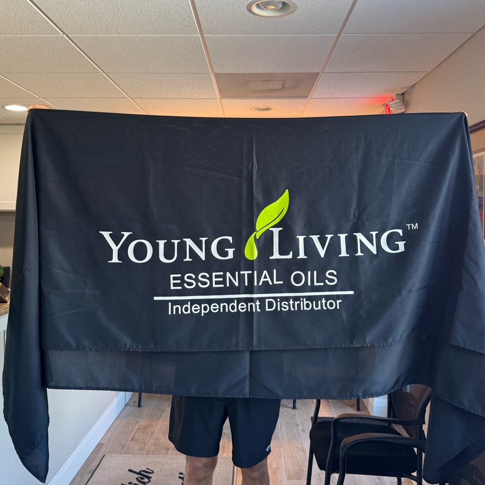 Black Tablecloth with Young Living Logo